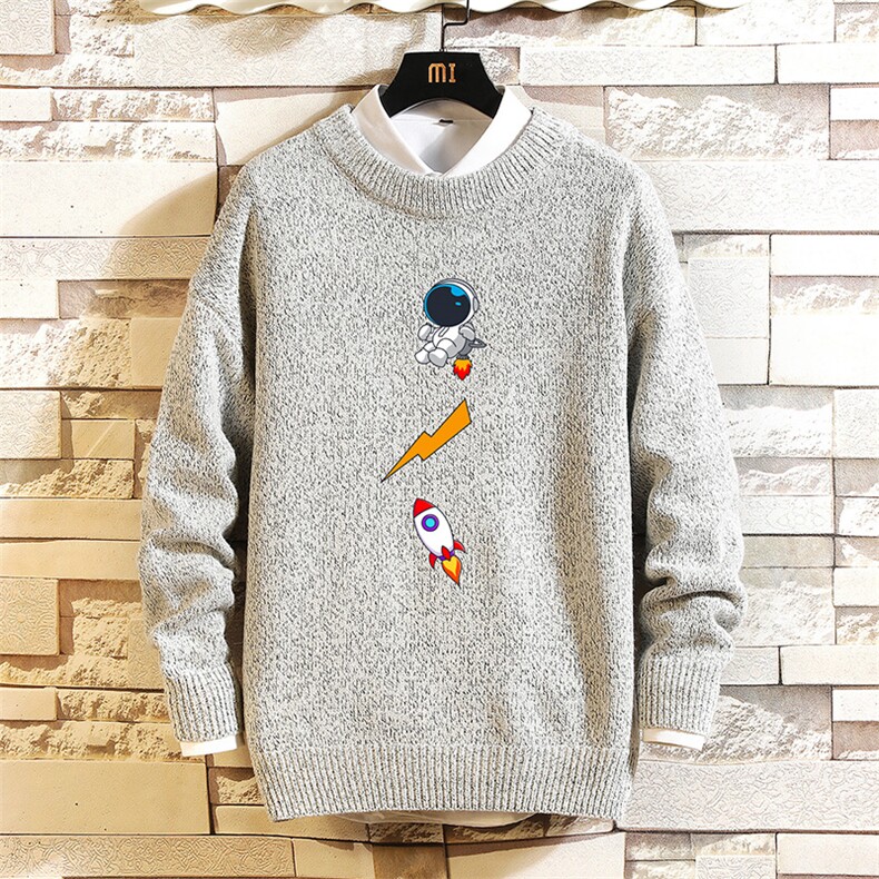 M19165-P45加绒款-P65加厚加绒毛衣男大码毛线衣男针织衫砖墙,男装针织衫/毛衣,电商A040A