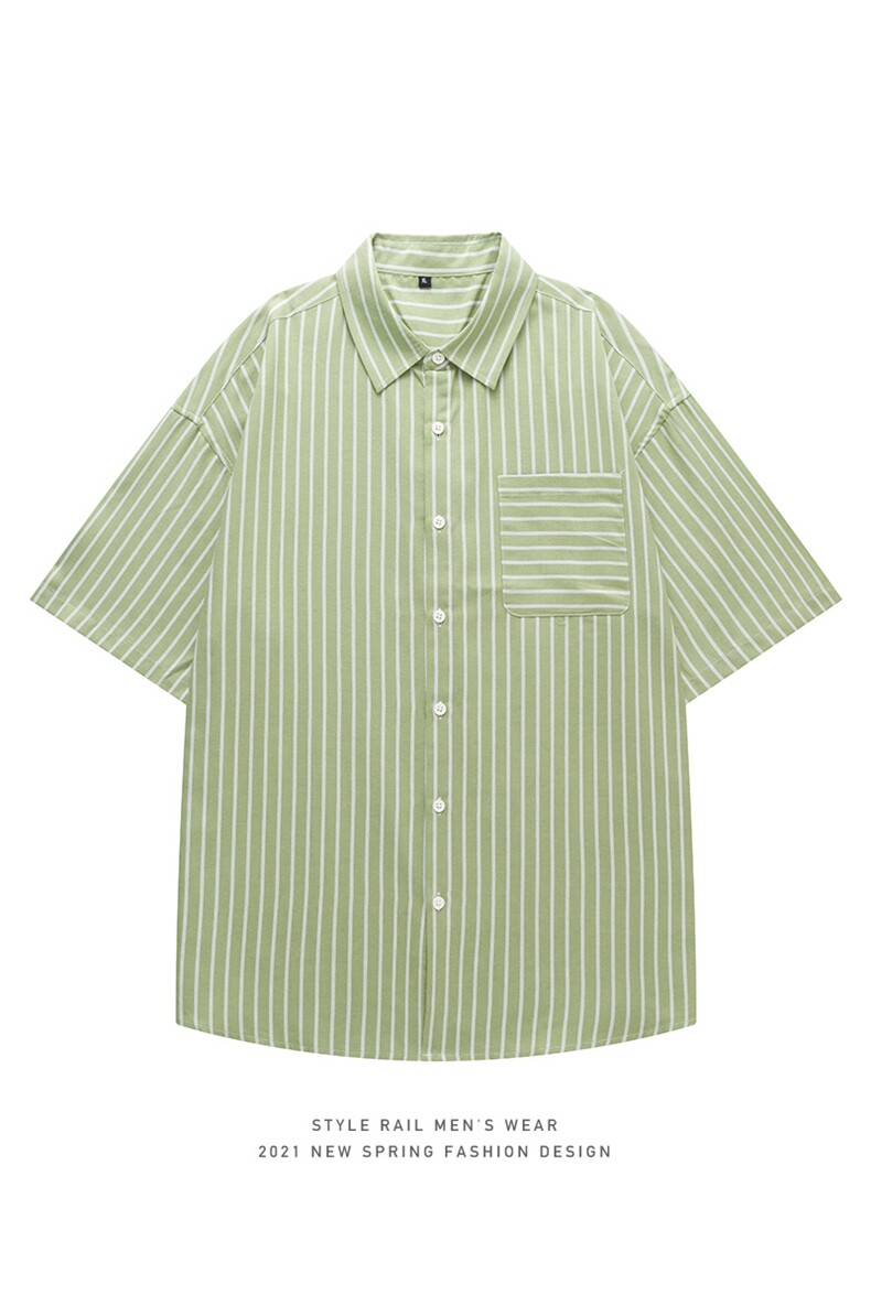 2021年夏季新款条纹衬衫男白底平铺宽松衬衫DS-C407-CS306-P35,男装衬衫,电商C323-1
