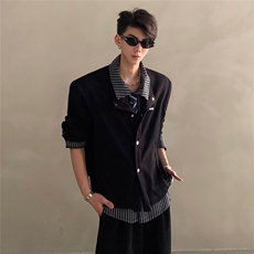 春秋季新款假两件工装外套男士韩版青年夹克休闲宽松上衣BJK157，男装夹克，星座208-5