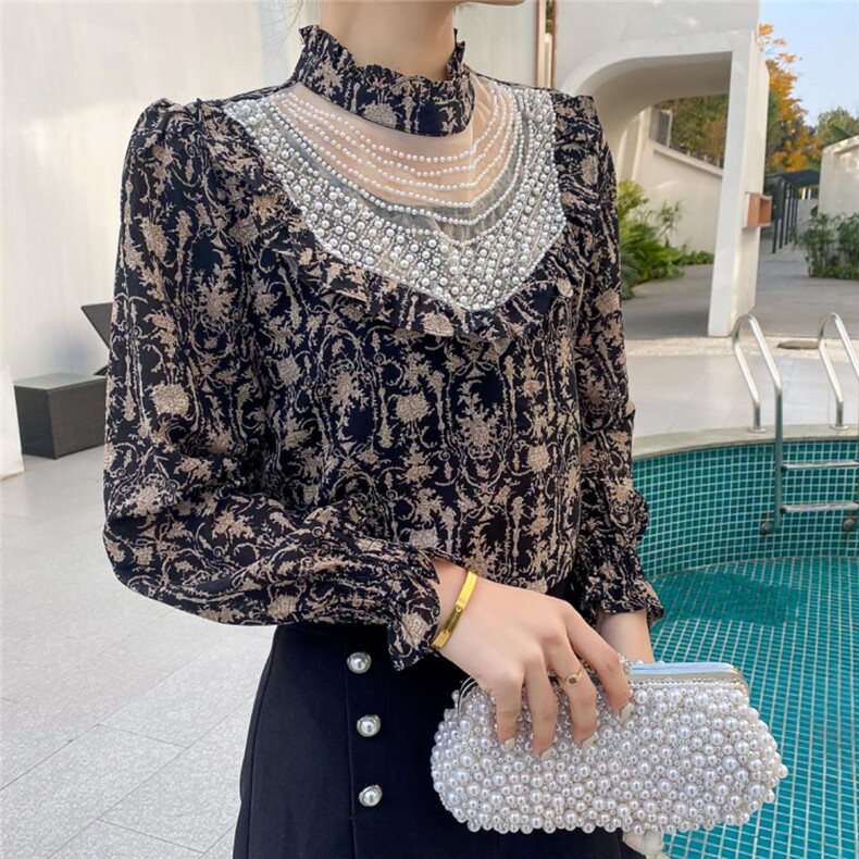 （现货）早春新款雪纺衬衫，女装衬衫，起奢