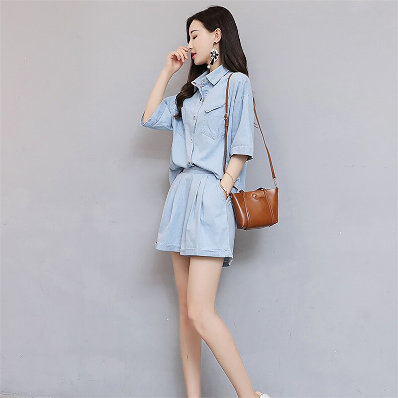 POLO领时尚显瘦修身个性套装/套裙2021年夏季简约排扣口袋,女装套装/套裙,艾尚靓装