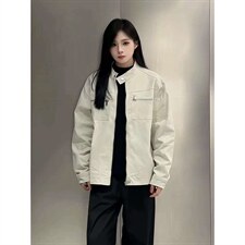 26春装高品质老钱风立领夹克外套男女美式潮牌拉链工装风宽松上衣，男装夹克，电商A486