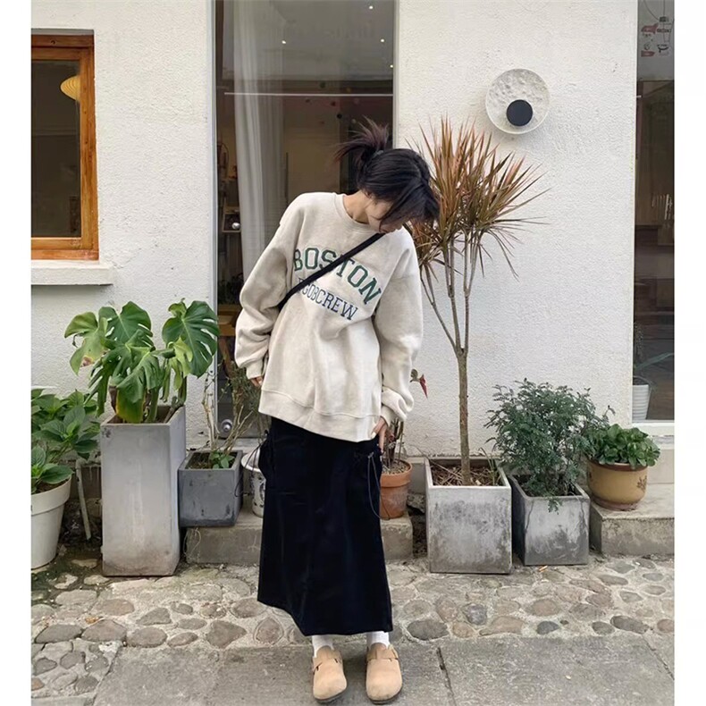 B318B-BB07-P45中性字母百搭长袖卫衣，女装卫衣/绒衫，电商B318B