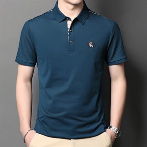 POLO衫男上衣半袖男装衣服男士体恤衫T恤潮牌休闲翻领爸爸短袖男图片