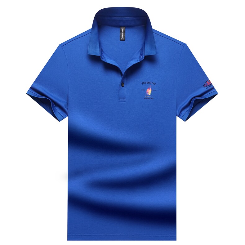 夏季新款男士翻领短袖t恤中年有领男装上衣服休闲POLO衫图片