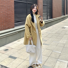 双面尼羊毛大衣8873P255K388，女装羊绒大衣，2C201