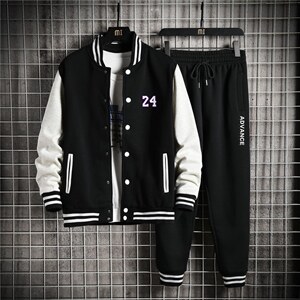 2025秋新款棒球服卫衣套装青年学生潮流班服XZ102A-4-8640-P95图片