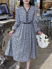 秋季新款小衫连衣裙，女装连衣裙，紫缘