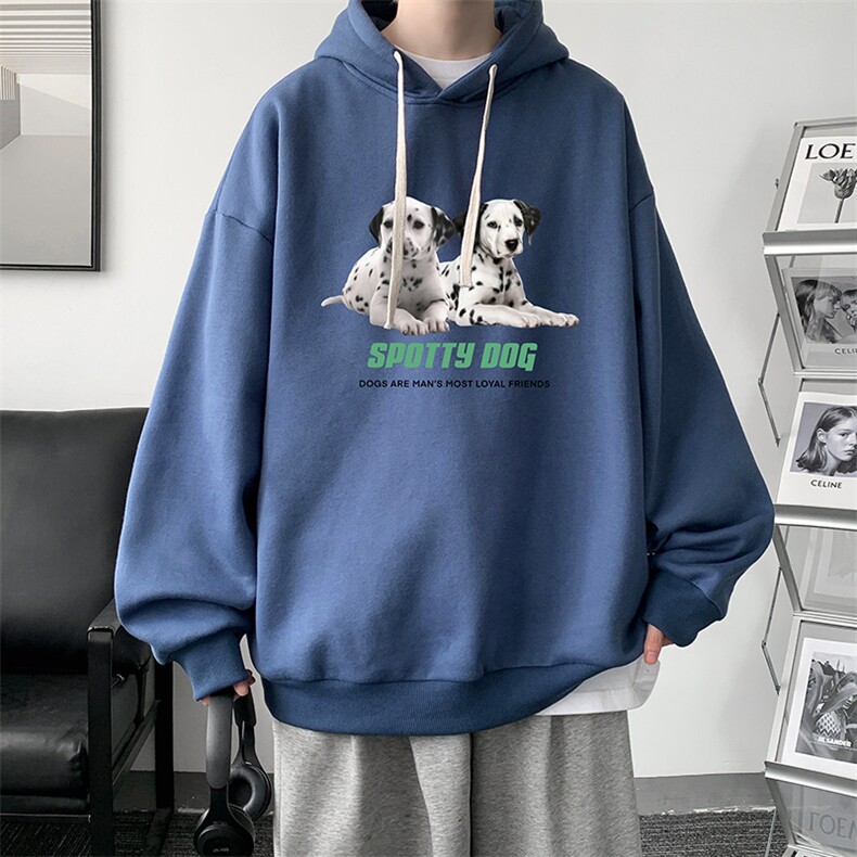 WY2263-P35加绒款-P40纯棉连帽卫衣男大码运动帽衫宽松薄外套男,男装卫衣,电商A040