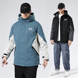 2020冬装新款潮牌插色连帽羽绒服男潮保暖外套 A436-2166-P125图片