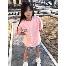 H0860-P35推荐#贴布刺绣简约粉色短袖T恤，女装T恤，星座617A-2