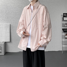 新款CS7145-P46特控78大码高品质美式刺绣笑脸衬衫外套防晒衣，男装衬衫，电商D232
