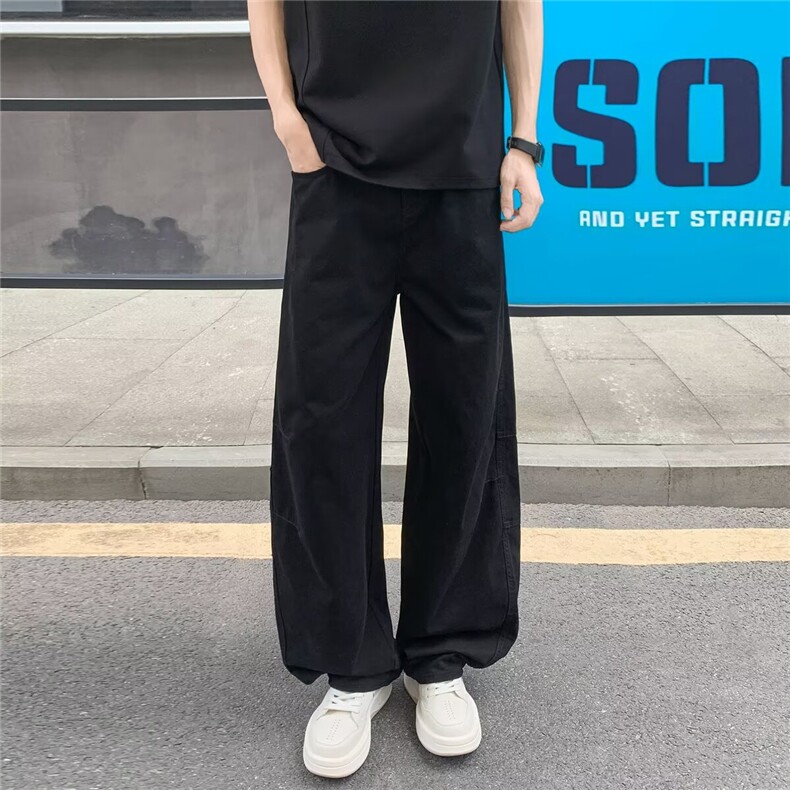 美式男裤2025年夏季薄款痞帅宽松哈伦裤青年男士休闲户外直筒裤子图片