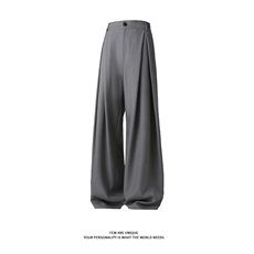 春季褶皱休闲裤cleanfit潮流垂感西裤男女C62178-TP3569，男装西裤，电商A102