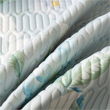 2024新款凉感丝乳胶凉席恋花菲-蓝，夏凉用品空调软席，昊翔家纺