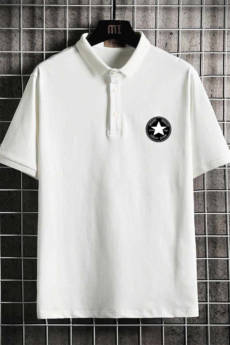 PL57177-P35翻领短袖polo衫男大码胖子半袖t恤男有领保罗衫网格,男装Polo衫,电商A040A
