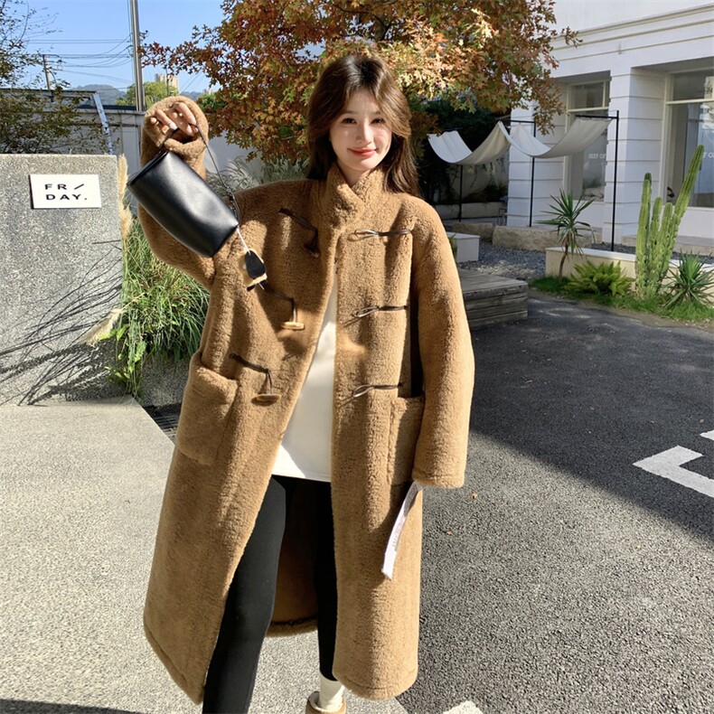 现货主推款加厚加长保暖牛家扣泰迪绒环保皮草p255-k368，女装羊羔毛/颗粒绒，丝露怡语