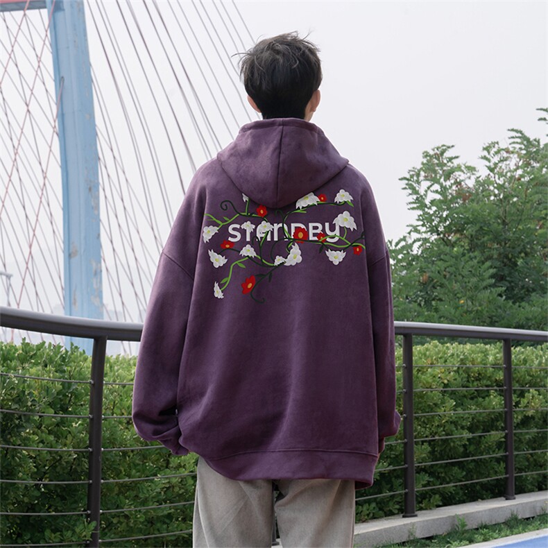 2025秋季新款卫衣男wljp-3920 卫衣连帽麂皮绒 特p45 控79图片