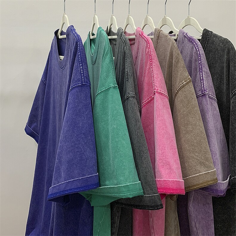 230克纯精梳精密赛络纺蜡染复古洗水宽松大版短袖T恤T99-P25，男装T恤，星座716-1