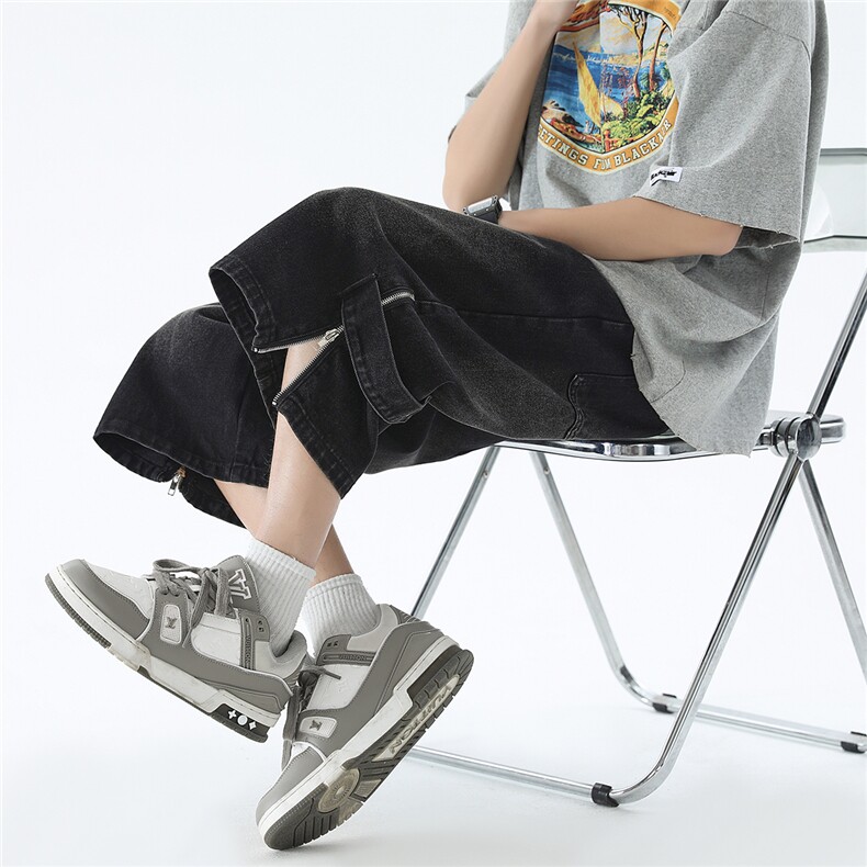 宽松牛仔七分裤男生中裤KD601-P50图片