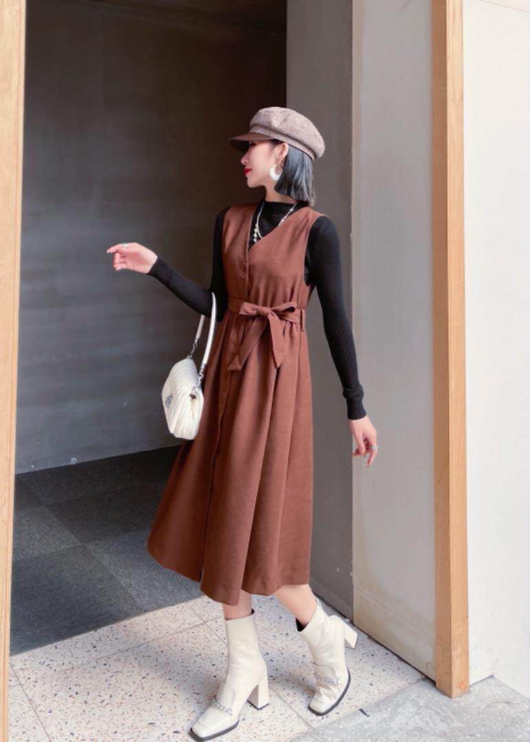 二件套连衣裙，女装连衣裙，秋莎明月