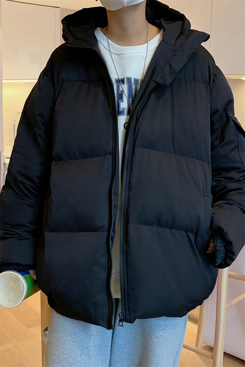 M662P80港风外景棉衣外套纯色百搭加大码情侣装学生棉服冬装,男装棉衣,电商A026-1