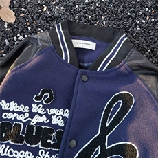 美式棒球服男女情侣春秋拼接夹克复古刺绣情侣款外套潮牌，男装夹克，星座1210-1