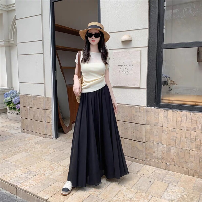 香影紫色仙女裙裤2025夏季新款垂感遮肉显瘦宽松裙裤,女装休闲裤,湘姗
