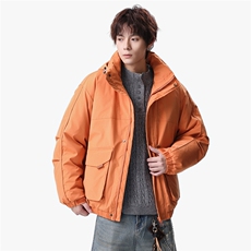 新款冬季大码羽绒棉服棉袄连帽工装韩版宽松外套A436-2533-P98，男装棉衣，电商A436