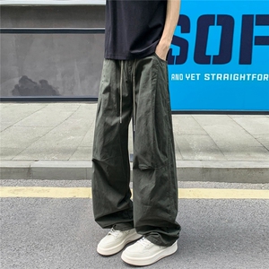 【002】新款工装裤复古做旧阔腿直筒休闲裤男装A079-K79-P60图片