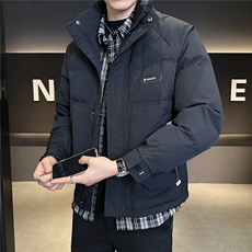 86852-M-3XL-P215-标50绒店主风个性冬季男士休闲假两件羽绒服，男装羽绒服，电商B255