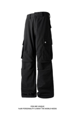 夏季牛仔裤C7119-TP4579美式直筒vibe大口袋伞兵打褶工装裤男，男装牛仔裤，电商A102