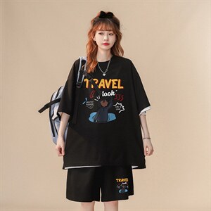 中性风 2023夏季新款冰丝华夫格情侣运动休闲套装 TZ862 p50控68图片