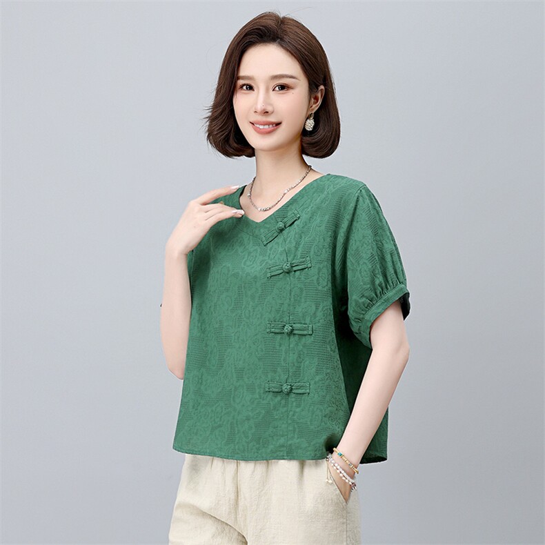 棉麻休闲女夏装2025夏季新款妈妈时尚洋气减龄亚麻裤子,女装大码女装,依恋蒂丝