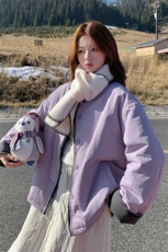新款紫色棉衣2C007-178-P185-K278，女装棉衣/棉服，2C007