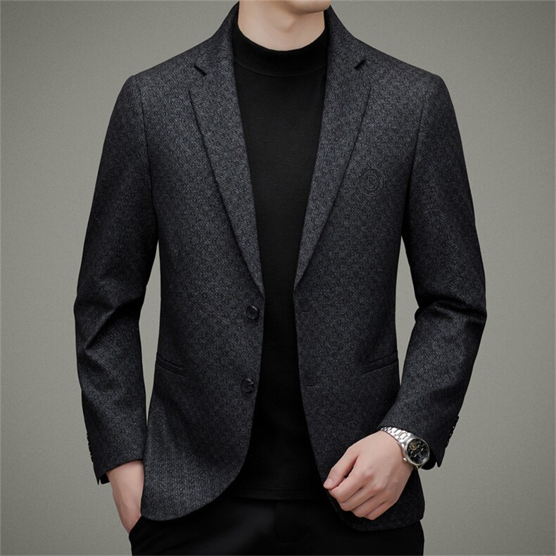 DJ6862钱塘2020-3秋冬季新款商务休闲简约中年男士西服外套P157,男装西服,钱塘207-3