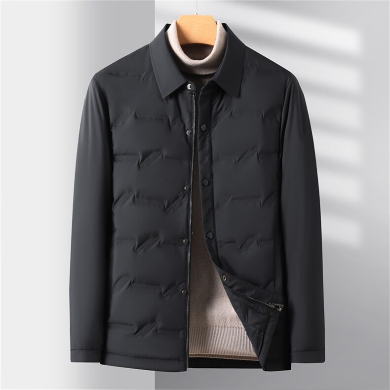 V3127钱塘2020-3时尚休闲冬季厚款中年男士90鹅绒羽绒服P198,男装羽绒服,钱塘207-3