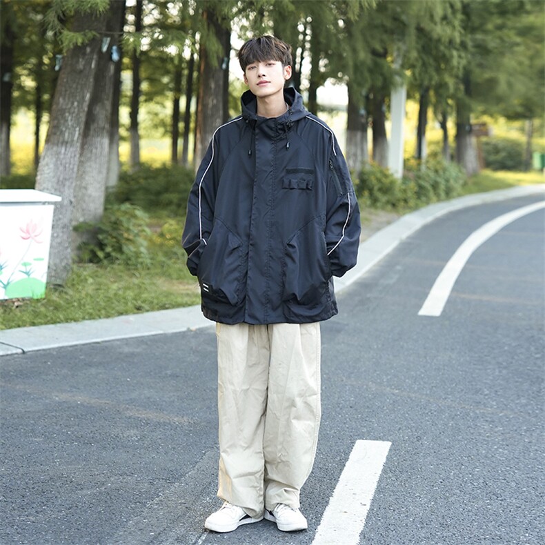 Wt206-P65美式机能风连帽冲锋衣夹克图片