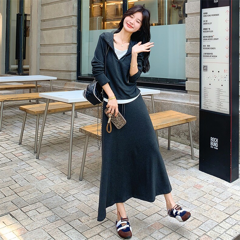 【有货】连帽假两件套装C3385P145K198,女装套装/套裙,2D113