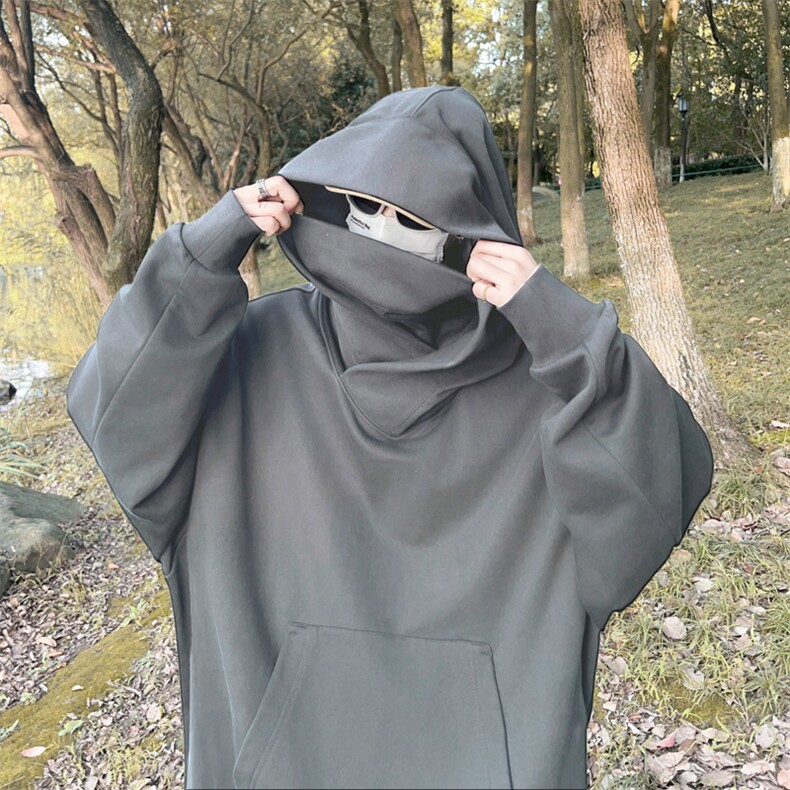 堆堆领社恐人纯色卫衣男潮ins港风潮流KK00P33,男装卫衣,星座1116-2