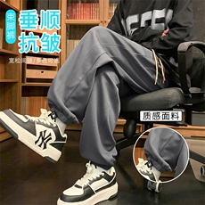 潮流休闲时尚百搭束脚裤华夫格休闲长裤K926-特批32，男装休闲裤，星座718-1