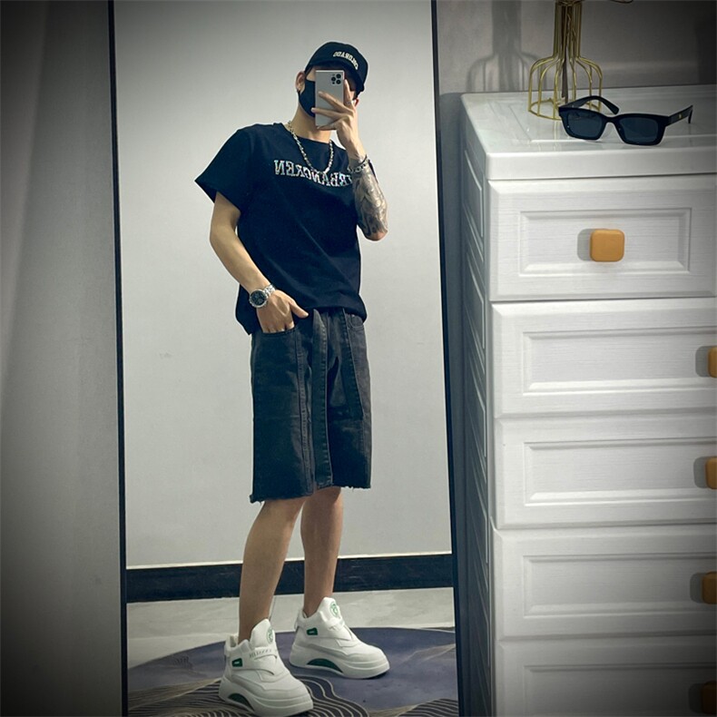 23牛仔裤男时尚都市新款潮流五分夏季牛仔裤JX211-P45,男装牛仔裤,星座1109-3