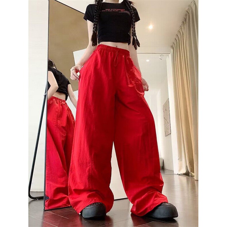 X383-P40街头爵士舞宽松刺绣工装裤夏季休闲裤直筒休闲伞兵裤,男装工装外套,星座911
