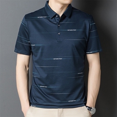 POLO衫男上衣半袖男装冰丝T恤潮牌休闲翻领爸爸短袖男BL706-P60，男装Polo衫，星座1105-3