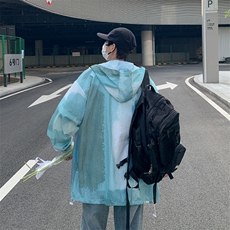 扎染防晒服男夏季薄款潮牌连帽夹克青少年户外防晒衣F0882-P38，男装夹克，星座308B-1