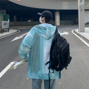 扎染防晒服男夏季薄款潮牌连帽夹克青少年户外防晒衣F0882-P38图片