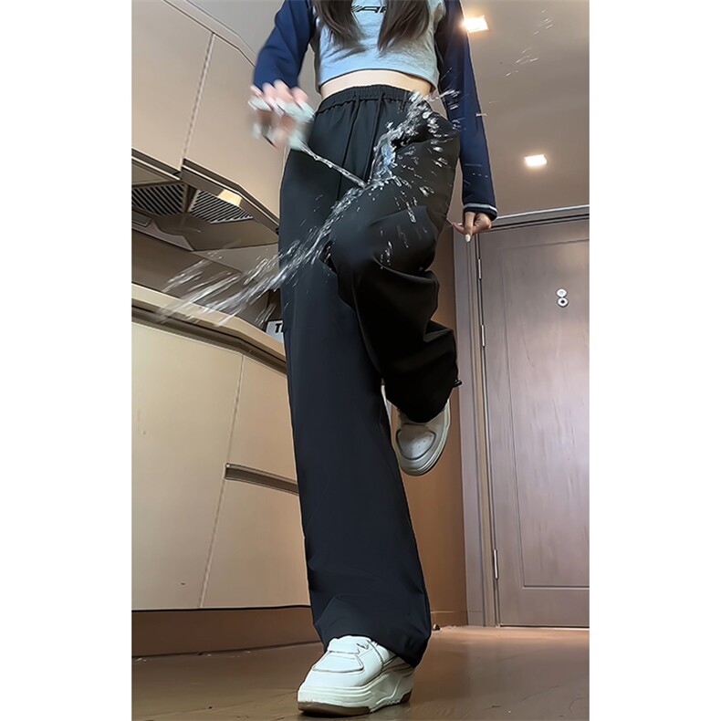 特批P30无差价秋季防泼水冲锋裤男痞帅中性抽绳束脚拖地长裤K1530,男装休闲裤,电商A001-1
