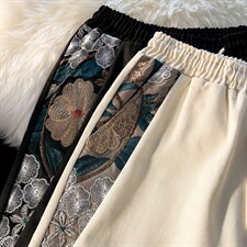 1港风大码M-5XL日系刺绣民族风潮五分裤短裤男DK7791P45控59，男装牛仔裤，星座226-2