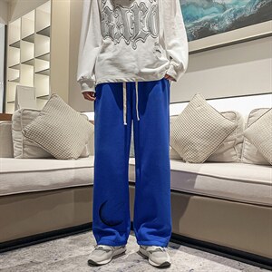 华夫格运动裤男大码抽绳休闲裤卫裤 HK78246-P35 加绒款P45图片