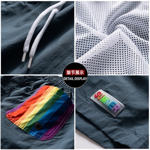 现货三分短裤外穿带内衬100锦纶速干 可下水温泉度假休闲家居图片